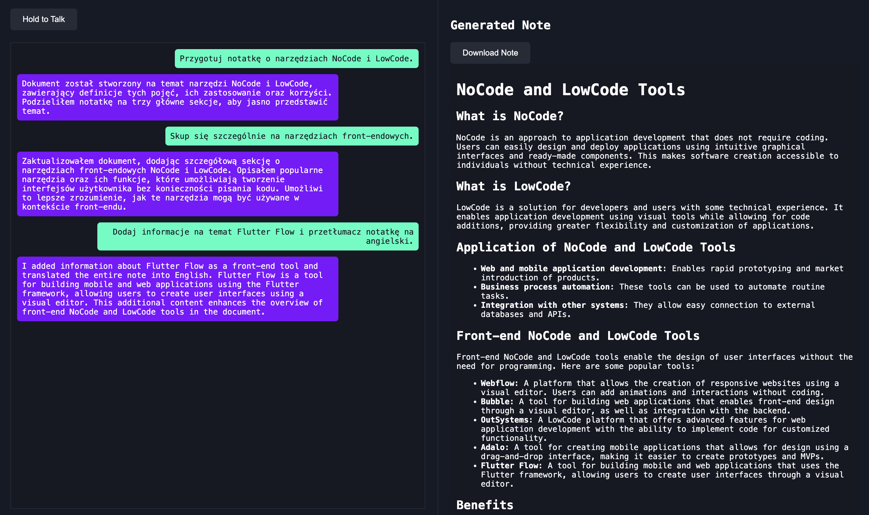 VoiceNotes: Simple Speech-to-Markdown